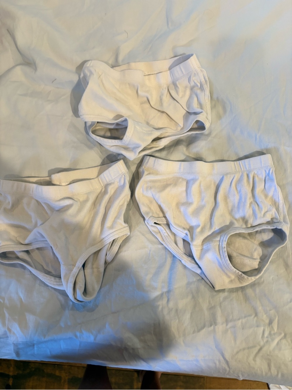 4 pairs Unisex White Cotton Underwear Organic Cotton Hanna Anderson Size S